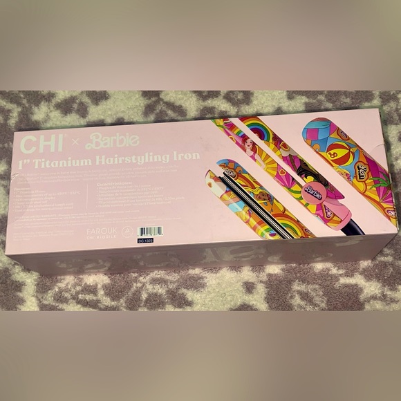 CHI x Barbie Malibu Barbie 50th Anniversary 1” Titanium Hairstyling Iron - Picture 3 of 5